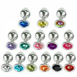Toys for adults Colorful Stainless Steel Anal Plug Adult Toy Metal Massage Anal Massager With Diamond Rainbow ass sex toy
