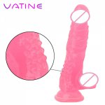 VATINE Transparent Silicone Dildo Masturbator Sex Toys for Adults Women Big Penis With Suction Cup G Spot Vagina Stimulator