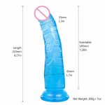 Erotic Soft Jelly Dildo Realistic  Vibrator Anal Dildo Strap On Big Penis Suction Cup Toys for Adult Sex Toys for Woman