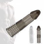 Penis Sleeve For Male Cock Extend Spike Sleeve For Delay Ejaculation Reusable Condoms Cock Penis Cover Penis Extender Dildo Toys