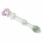 Heart Shape Base Glass Anal Plug G Spot Prostate Stimulation Anus Dilatation Butt Plug Masturbator Sex Toy