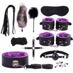 11-piece set of Sm sexual abuse bondage training Couple sex toys. Homosexuality.Adult productsRole-playing porn games. Handcuffs