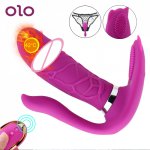 OLO Wearable Dildo Vibrator Heating Panties Remote Control Clitoris Stimulator Vaginal massage Masturbator Sex Toys for Women