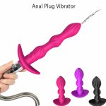 Vibrators for Women Anal Beads Butt Plug Vibrator for Men & Female G Spot Clitoris Stimulation Cleaning Sex Toys for Woman
