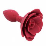 Silicone Realistic Dildo Pink Rose Flower Shape Vaginal Anal Butt Plug Comfort Female Masturbation Sex Toys for Couple Flirting