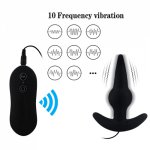 10 Speeds Anal Plug Vibrator Remote Control Anal Beads Butt Plug G-spot Prostate Massager Sex Toys For Women Male Masturbation