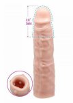 Nasadka na penisa wydłużająca (+7,5cm) cielisty | 100% dyskrecji | bezpieczne zakupy