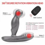 Electric Shock Pulse Prostate Massager Anal Plug Vibrator Sex Toys For Men Women Remote Vibrating Butt Plug Male Sex Shop
