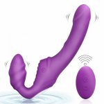 Adult  Penis Dildo Vibrator Remote, ​​Double Vibrator for Women, Clitoris Adult Lesbian G-Spot Silicone Sex Toys for Couples