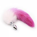 Fox, Big Fox tail Metal anal plug Sex anal toys butt plug cosplay 3 size for choice  Premium feather