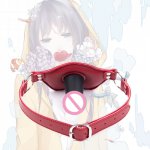Silicone Dildo Penis Gag Adult Games Couples Open Mouth Plug PU Leather Bdsm Bondage Restraints For Women Men Ball Gags Sex Toys