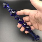 Long Pull Bead Crystal Glass Butt Plug Anal Plug Male And Female Masturbation Device Stimulation Anal Bead Vaginal Balls Toys
