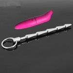 2 Pcs/Lot Vibrator And Blocked urethral for men penis plug sound Alternative stimulate masturbation man sex toys products
