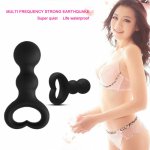 1 x Sex Toy Pull Beads Anal Plugs Black Color Anal Butt Plug waterproof Sex Toys L0920