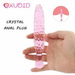 EXVOID G-Spot Massager AV Stick Vagina Stimulate Glass Dildo Corn Butt Plug Anal Beads Plug Adult Products Crystal Penis