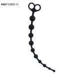 Zerosky, Anal Ball Butt Plug Large Size Black Anal Beads Silicone Anal Sex Toys Male Prostate Massager Sex Toys With Box Zerosky