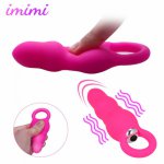Silicone Anal Plug Vibrator for Women G Spot Vibrating Vagina Butt Plug Massage Sex Masturbator Toys for Men Couples Sex Shop