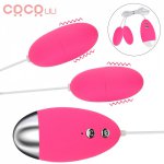 Vibrating Vagina Ball 12 Mode Double Egg Bullet Vibrator Strong & Quiet G-spot Stimulator Sex Toy for Women Couples Sex Product