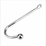 Stainless Steel  Anal Hook Metal Butt Plug with Ball Anal Plug Anal Dilator Gay Sex Toys for Men and Women Adult Games