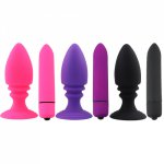 YEMA Bullet Anal Plug&Mini Vibrator Set Silicone Butt Prostate Massage Sex Toys for Woman Men Adult Dildo Pocket