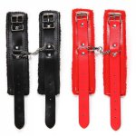 Adult Game Handcuffs PU Leather Restraints Bondage Cuffs Bdsm Fetish Slave Roleplay Tools nasty Sex Toys For Couples