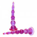 Soft Anal Plug Beads Long Orgasm Vagina Clit Pull Butt Toys Women G-Spot Massager Stimulator Female Masturbator Sex Accessories