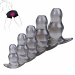 5 Sizes Hollow Anal Plug Soft Speculum Enema Prostata Massager Anal Dilator Sex Toys For Woman Men Butt Plug Adult Product large