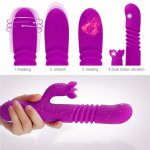 G Spot Rabbit Dildo Vibrator USB Charging Powerful Masturbation Sex Toy for Women Orgasm Adult Toys Waterproof adult Sex product