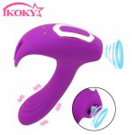 IKOKY 11 Sucker Vibrator Modes Silicone Vibration Sex Toys for Women Nipple Blowjob Clitoris Stimulator Dildo Vibrating Powerful