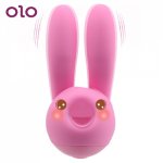 OLO Oral Sex Tongue Licking Vibrator For Clitoris Vagina Nipples 3 Motors Rabbit Ear Shape Vibrators Sex Toys For Women