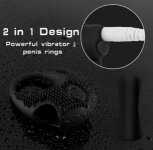 Silicone Mute Waterproof Penis Ring Vibration Cock Ring Delay Ejaculation Sex Toys For Men Premature Ejaculation Lock Vibrator