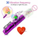 36Speed G-Spot Dildo Rabbit Vibrator Masturbator Women Sex Vagina Clitoris Double Vibrator Multi-speed Vagina Vibration Sex Toys