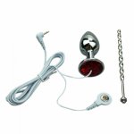 1Set Electro Butt Plug Metal Stick Massage Masturbator Sex Toys for Men Adults Electric Shock Kit Accessories