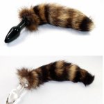 Fox, Waterproof Sex Toys glass anal plug tail  Fox/Dog Tail for Roleplay Fancy Dress Cosplay Anal Plug For Woman man