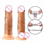 Realistic Penis Pump Dildo Penis Enlargement Condoms Durable Penis Enlarger Sex Toys for Men Penis Sleeve Adult Toy Masturbator