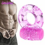 Mini Penis Dildo Ring Vibrator Delay Ejaculation for Man Clitoris Stimulate Massage Erotic Penis Loop Lock Adult Sex Toys Shop