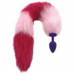 Fox, Sex Shop New Cosplay Fox Tail Ears Set Metal Anal Plug Fox Tail Deformable Fox Tail Butt Plug for Couples Flirting