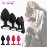 Silicone Vaginal Butt Plug Sex Toys for Female Stopper 3 Different Size Adult Toys for Men/Women Anal Masturbators for Couples