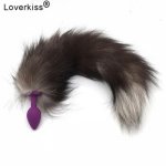 Fox, Lvoerkiss Silicone Anal Plug Fox Tail Plug Butt Plug Tail Sex Toys for Woman BDSM Sex Products for Couples Anal Masturbator