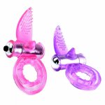 Powerful Vibration Dildo Ring Clitoral Stimulator Licking Massager Exercise Adult Sex Toy for Men Couples