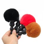 Soft Pom Anal Plug Cute Rabbit Tail Plug Anal Beads Sexy Erotic Butt Plug Female Anal Toy Adult Sex Toys for Women