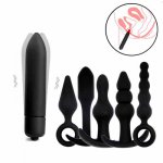 Silicone Anal Sex Toys for Women Men Mini 10 Speed Bullet Vibrator Prostate Massager Erotic Butt Plugs Adult Beads Gay Products