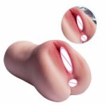 Pocket Pussy Realistic sex toys for Male Real Vagina Anal Dual channel Soft Intimate Masturbator Cup adult toy for man
