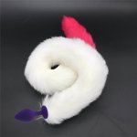 Fox, 80cm Long Fox Tail Exotic Accessories Fox Tail Anal Butt Plug Silicone Anus Beads Stimulation Sex Products Adult Games
