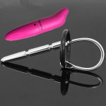 2 Pcs/Lot Vibrator And Blocked urethral for men penis plug sound Alternative stimulate masturbation man sex toys products toy