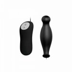 ANAL PLUG silicone ABS SPECIAL WATERPROOF vibration 12patterns stimulation point G male remote control rounded tip