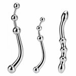 3 Size Stainless Steel Butt Plug Anal Bead Anal Dilator G Spot Anal Training Prostate Massager Adult Sex Tools For Women Men