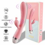 G Spot Rabbit Vibrator Double stimulation, Dildo Vibrator for women Clitoris Stimulator, Sex Toys for Women Adult Sex Products