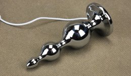 Penis Plug Pulse Massager Metal Anal Plug Accessory Penis Stimulate Ring For Therapy Machine Sex Toys For Men Exotic Accessories