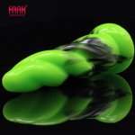 FAAK color silicone sex toys emerald green white blue twist anal plug sex products for women male anal massage masturbator